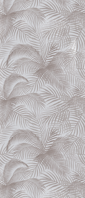 Alfombra vinílica dormitorio botánica elegante gris 80's - TenVinilo