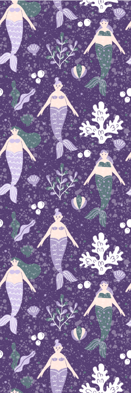 Alfombra vinílica dormitorio salpicadura de sirena - TenVinilo