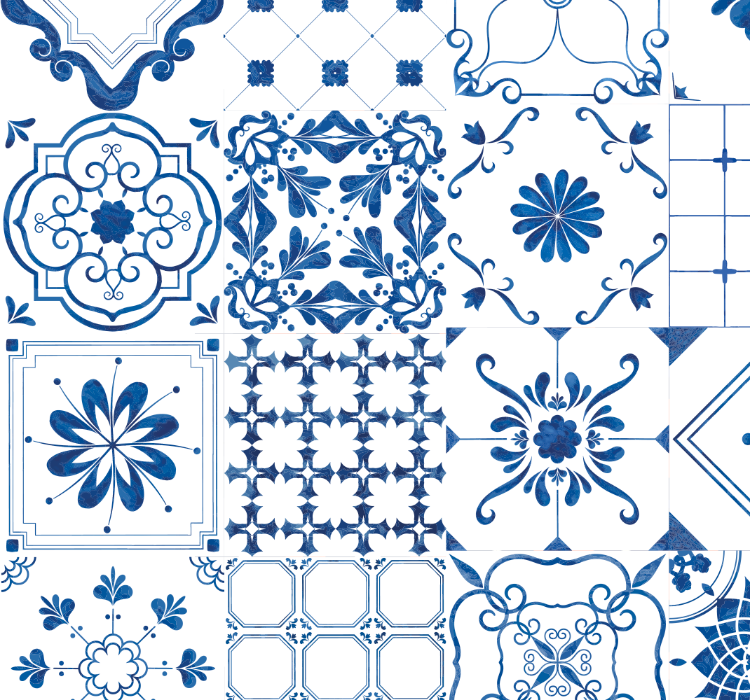 Alfombra vinílica nórdica azulejos nórdicos - TenVinilo
