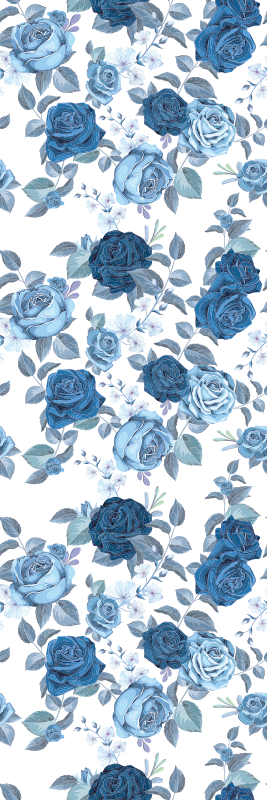 Alfombra vinílica naturaleza diseño azul y salvaje - TenVinilo