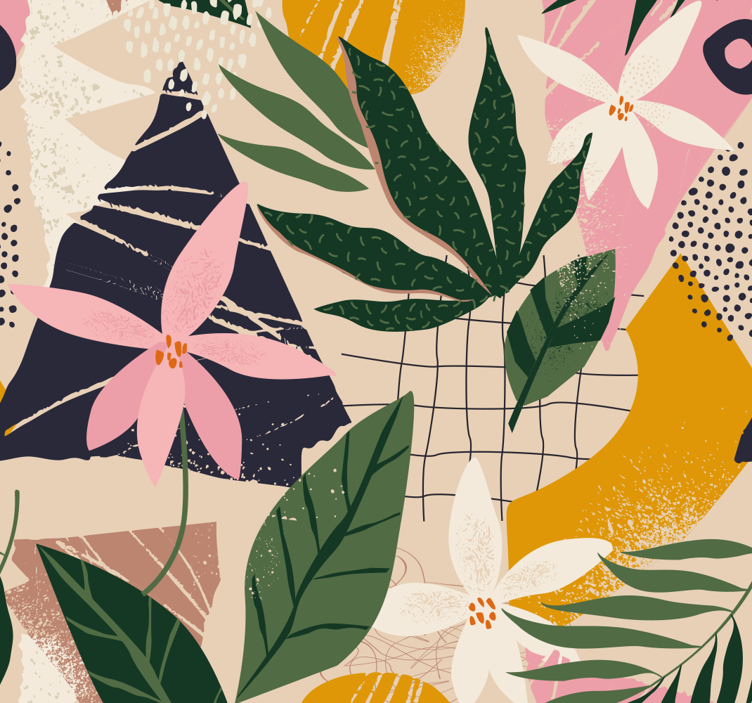 Alfombra vinílica naturaleza un jardín en casa - TenVinilo