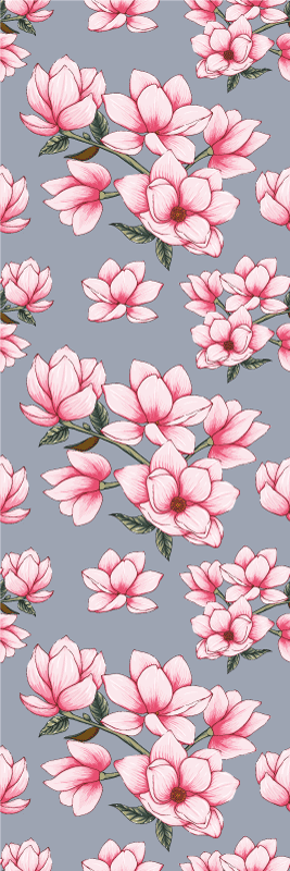 Alfombra vinílica naturaleza tres hermosas magnolias - TenVinilo