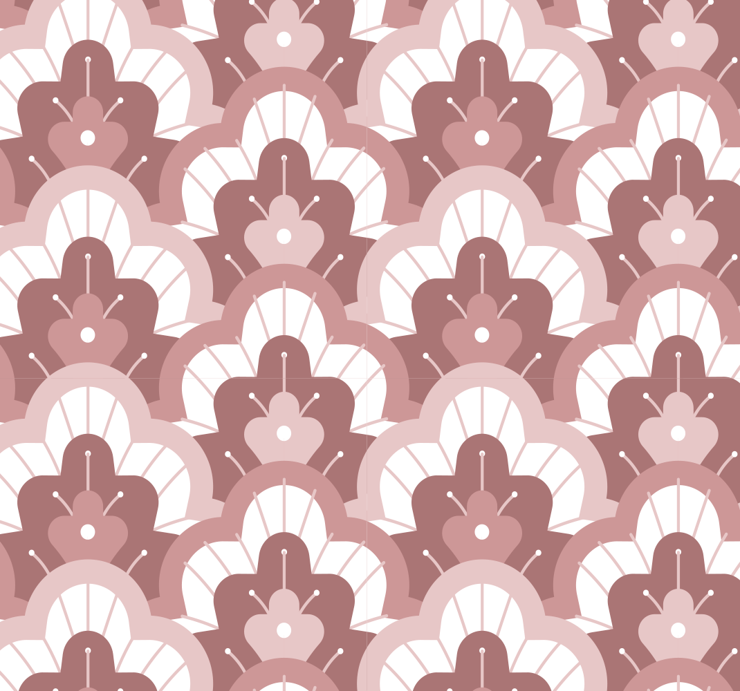 Alfombra vinílica vintage papel pintado rosa vintage - TenVinilo