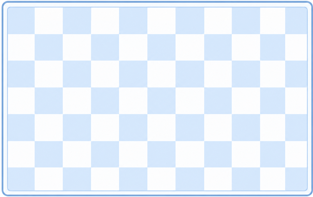Alfombra vinílica azul diseño damier verano - TenVinilo