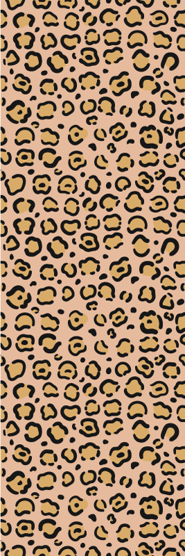 Alfombra vinílica animales leopardo pastel colorido - TenVinilo