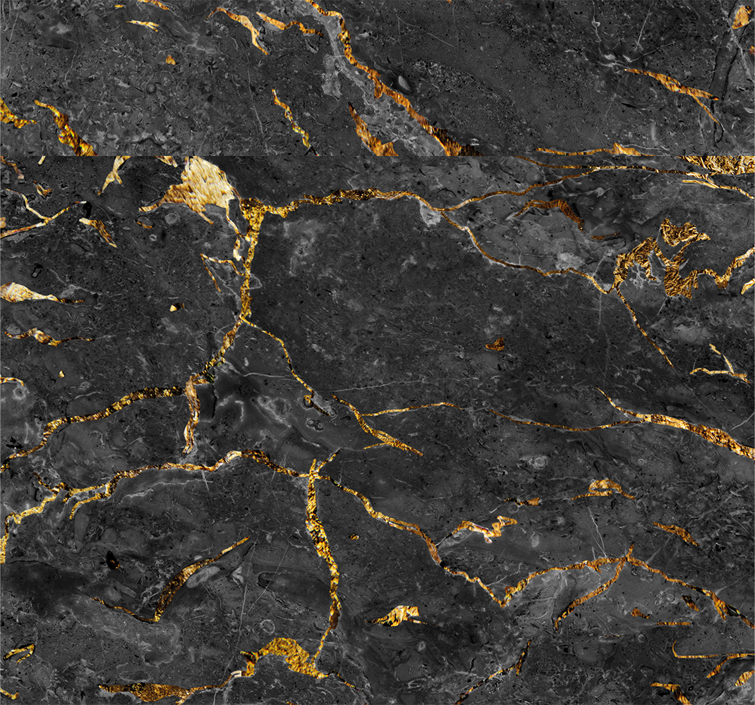 Alfombra vinílica textura imitación mármol negro dorado - TenVinilo
