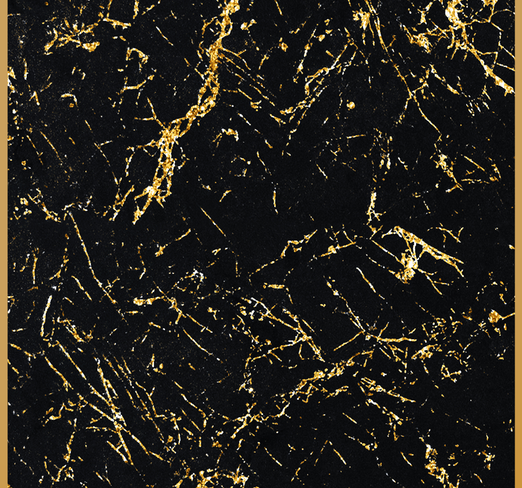 Alfombra vinílica textura mármol negro y dorado - TenVinilo