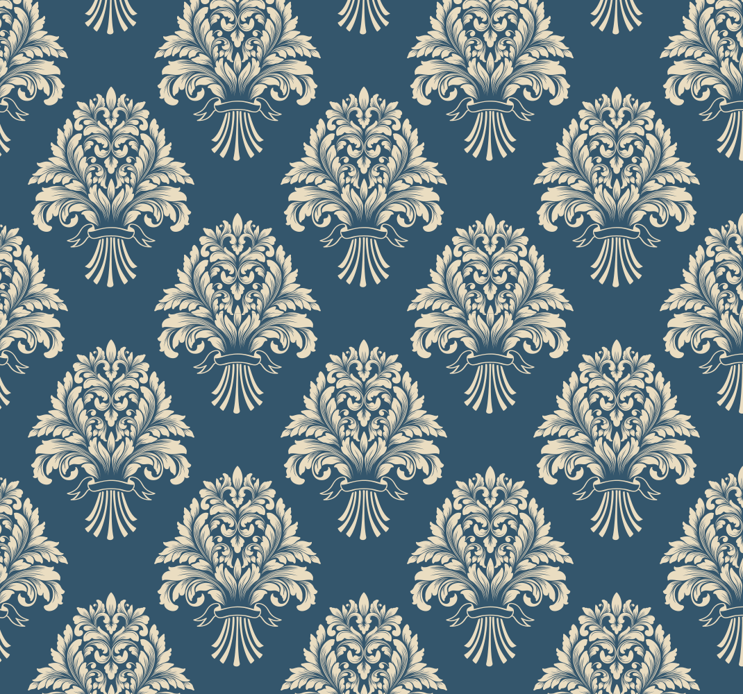 Alfombra vinílica vintage diseño floral barroco - TenVinilo