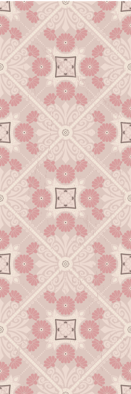 Alfombra vinílica vintage estampado pastel vintage - TenVinilo