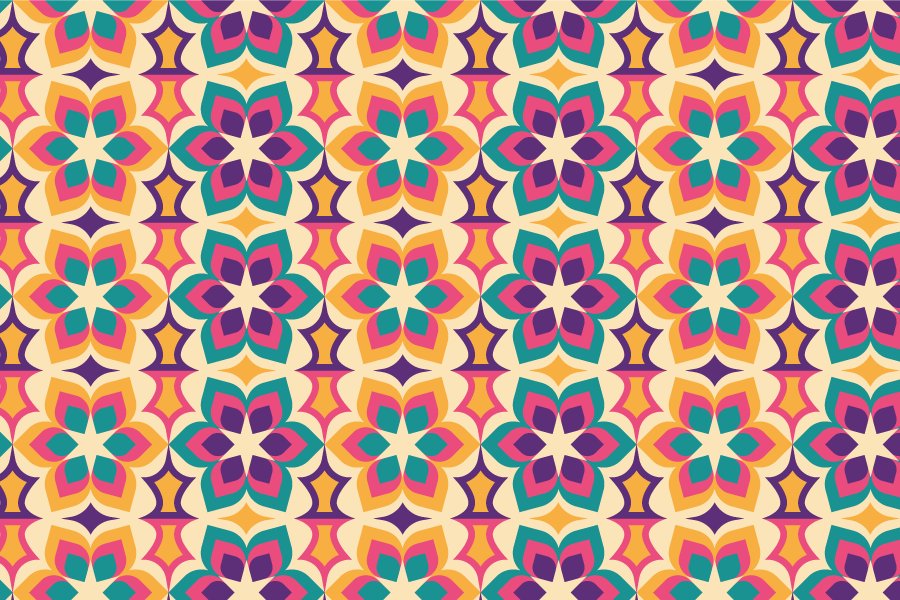 Alfombra vinílica vintage flores de los 70 - TenVinilo