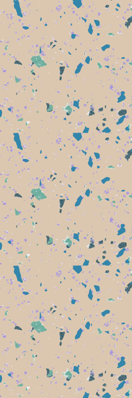 Alfombra vinílica textura piedra terrazzo colorida - TenVinilo