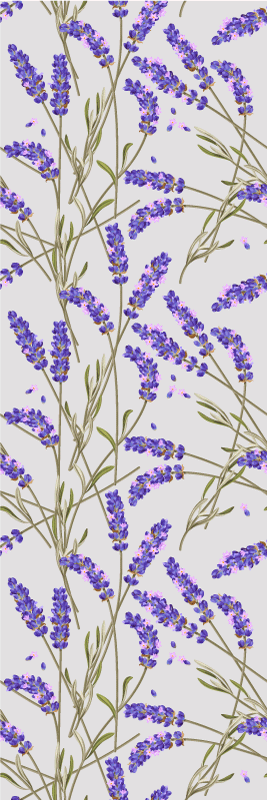 Alfombra vinílica salón estilo provenzal lavanda - TenVinilo