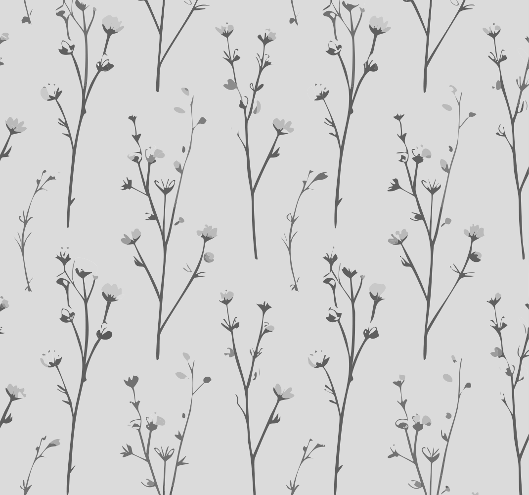 Alfombra vinílica gris con motivo de árbol de algodón - TenVinilo