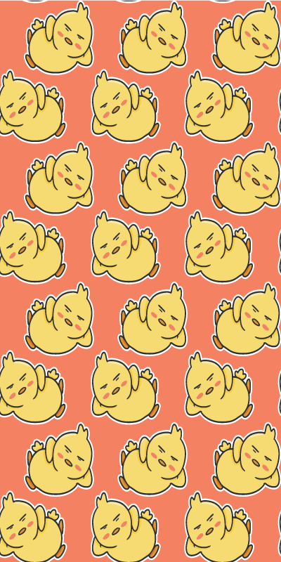 Alfombra vinílica amarilla con patrón de patitos 6 - TenVinilo