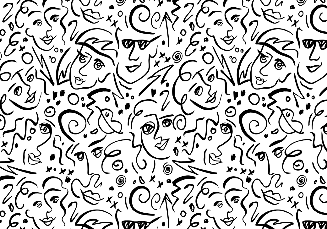 Alfombra vinílica blanca arte graffiti blanco y negro - TenVinilo