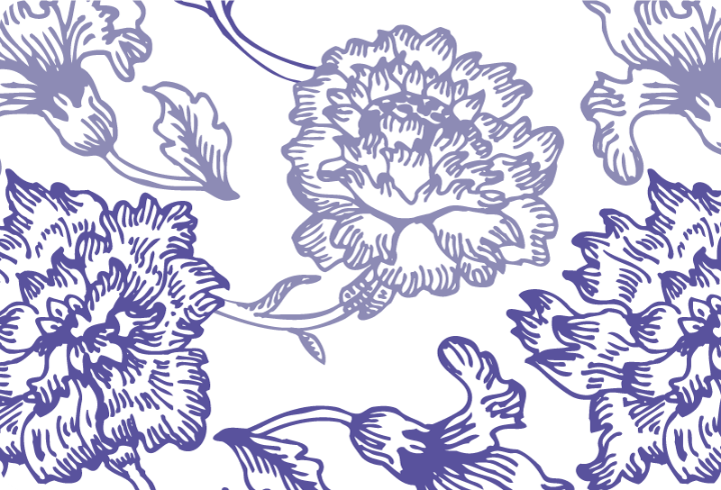 Alfombra vinílica lila con diseño floral suave - TenVinilo