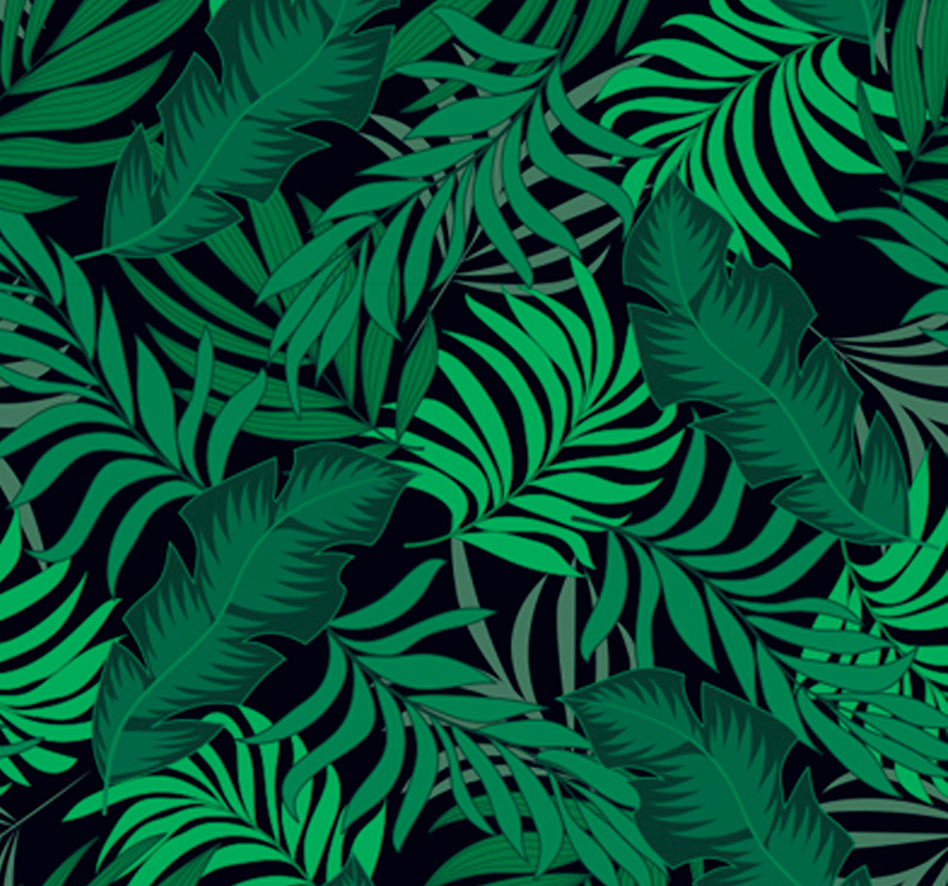 Alfombra vinílica verde papel pintado selva - TenVinilo