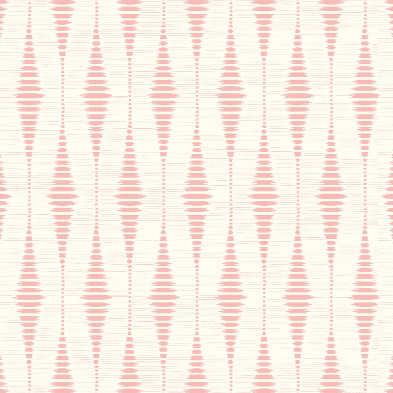 Alfombra vinílica exterior rosa pastel ikat - TenVinilo