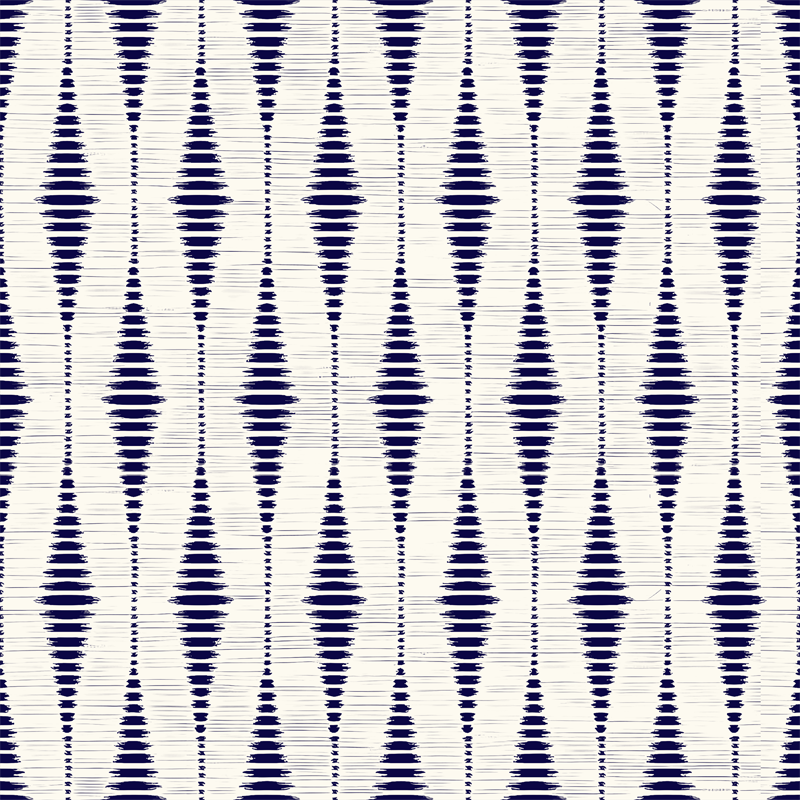 Alfombra vinílica exterior ikat azul marino - TenVinilo