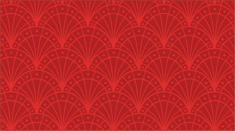 Alfombra vinílica roja estilo art déco elegante - TenVinilo
