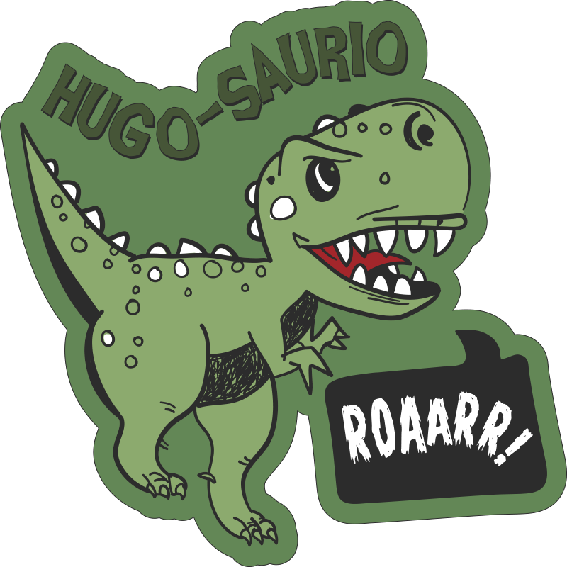 Alfombra vinílica animal dinosaurio con nombre - TenVinilo