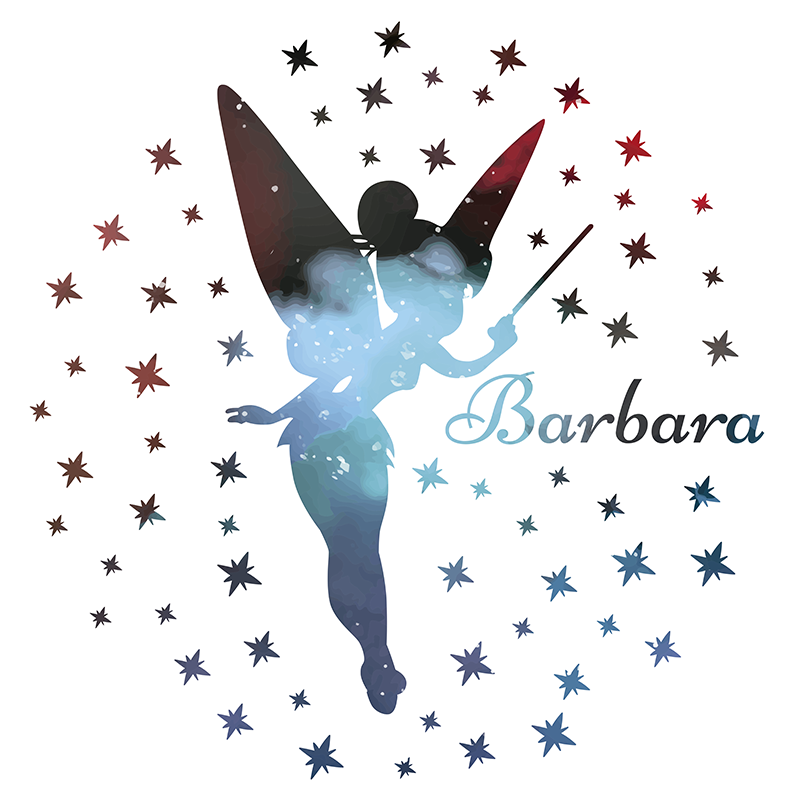 Alfombra vinílica infantil hada con nombre - TenVinilo