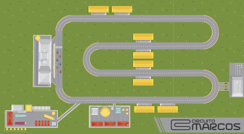 Alfombra carretera circuito con nombre - TenVinilo