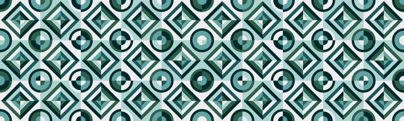 Alfombra vinílica mosaico figuras retro - TenVinilo