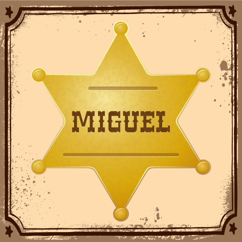 Alfombra vinílica personalizable insignia de sheriff - TenVinilo