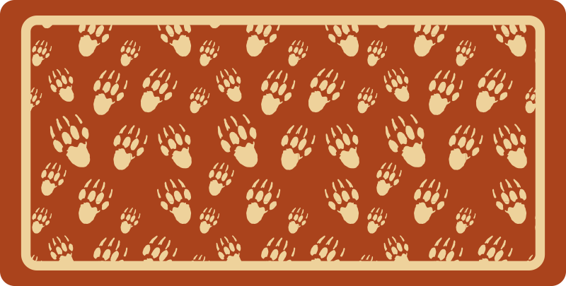 Alfombra vinílica animal print diseño de patrón de pata - TenVinilo