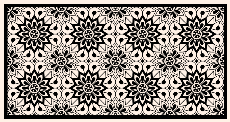 Alfombra vinílica mandala elegancia en mandala - TenVinilo