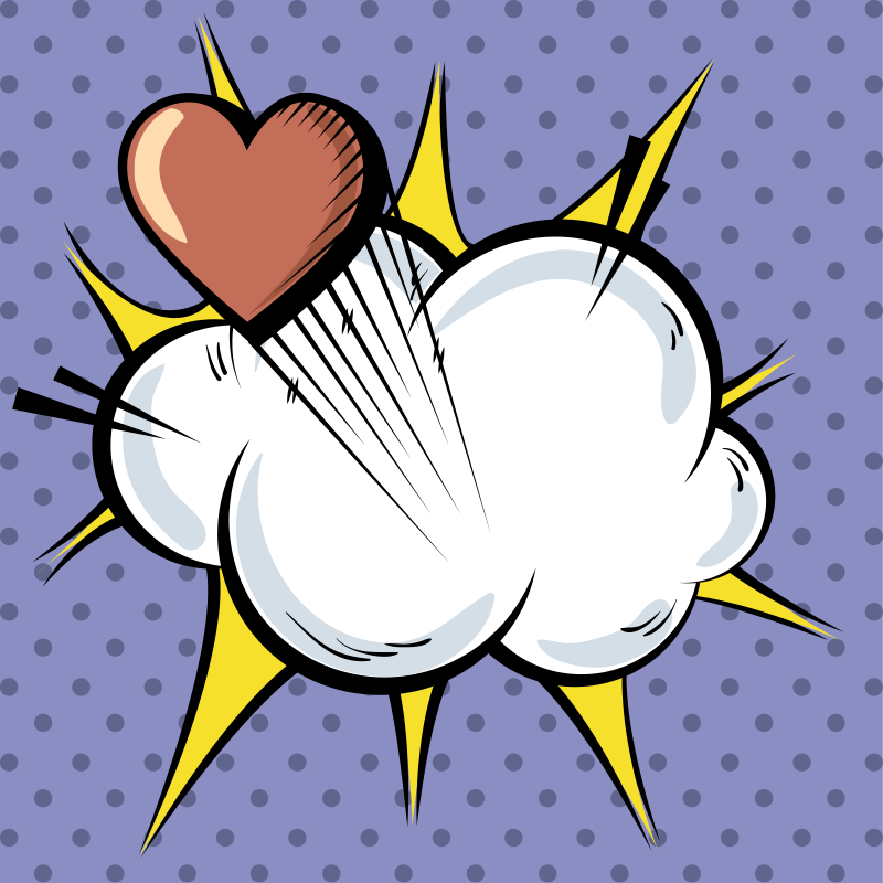 Alfombra vinílica vintage Cómic pop art - TenVinilo