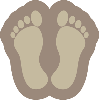 Alfombra vinílica bebé contornos de la huella - TenVinilo