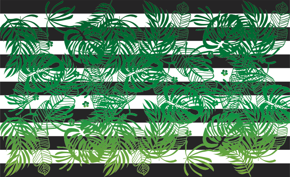 Alfombra vinilo moderna monstera verde - TenVinilo