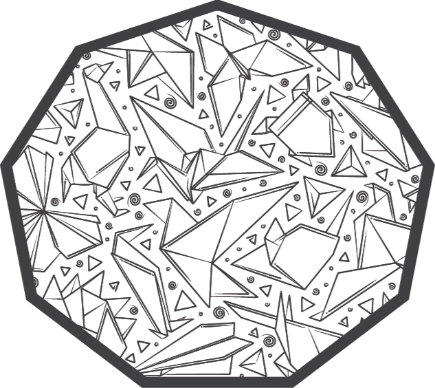 Alfombra vinílica animales estilo origami - TenVinilo