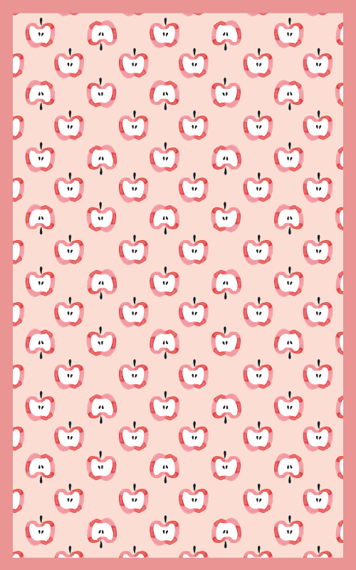 Alfombra vinílica moderna manzanas rojas - TenVinilo