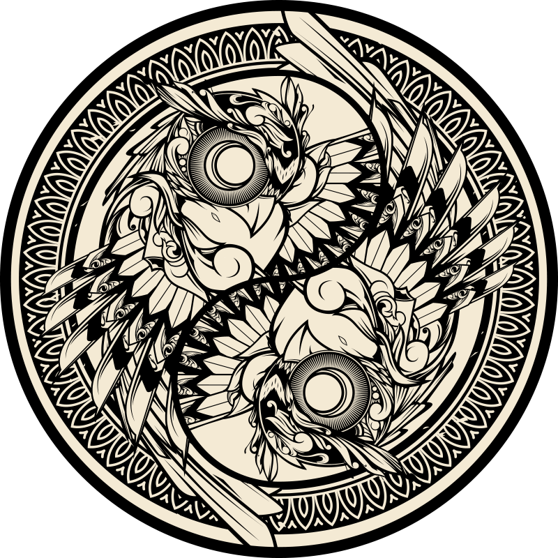 Alfombra vinílica mandala mandala detallada - TenVinilo