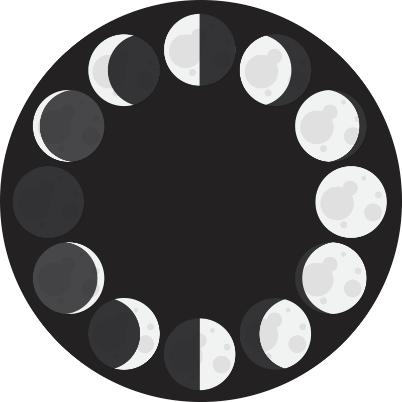 Alfombras vinílicas modernas Fases de la luna - TenVinilo