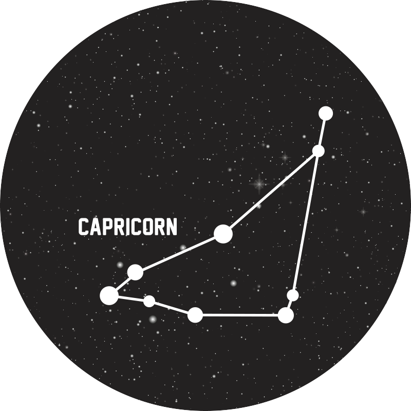 Alfombra vinílica estrellas constelación de capricornio - TenVinilo