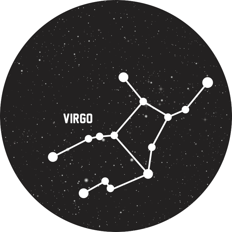 Alfombra vinílica estrellas constelación de virgo - TenVinilo