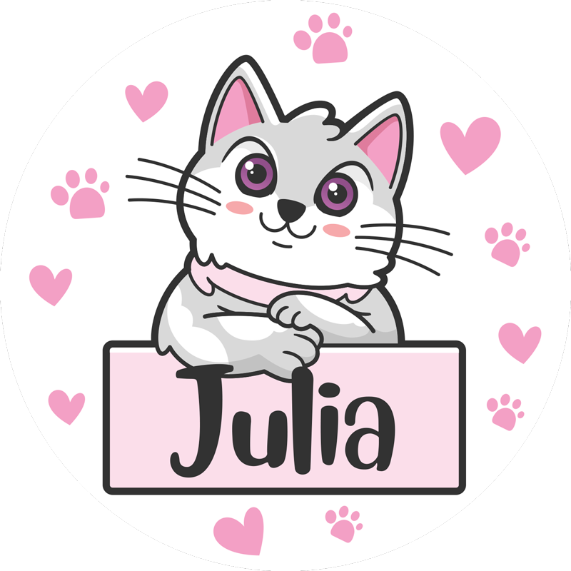 Alfombra vinílica personalizable con gato - TenVinilo