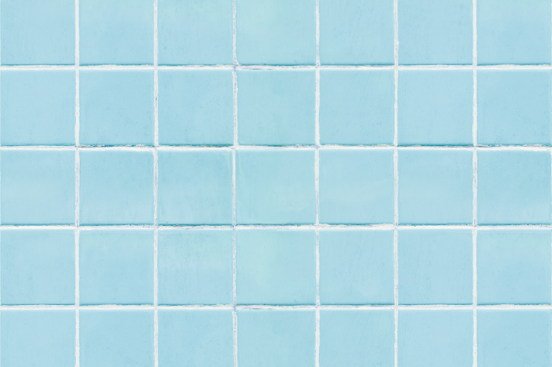 Alfombra vinílica hidráulica simulación de mosaico azul - TenVinilo