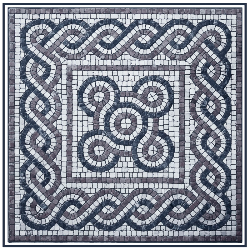 Alfombra vinílica mosaico diseño intrincado del mosaico - TenVinilo