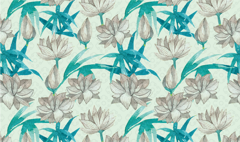 Alfombra vinílica flores tonos pastel florales - TenVinilo