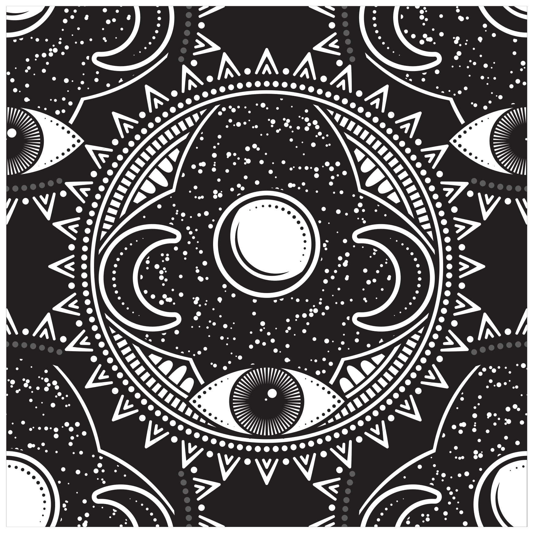 Alfombra vinílica mandala Tema del zodiaco mandala - TenVinilo