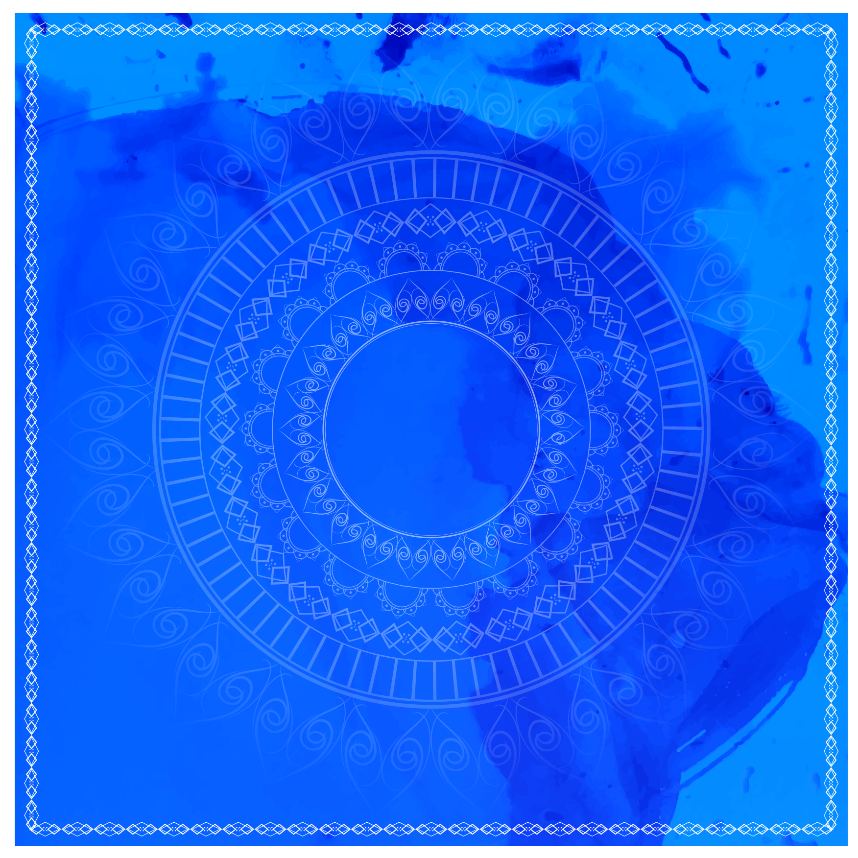 Alfombra vinílica mandala círculo de meditación - TenVinilo