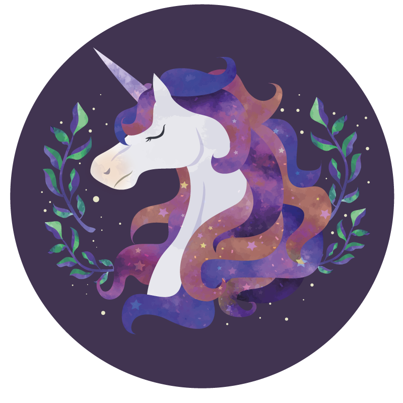 Alfombra vinílica infantil unicornio místico - TenVinilo