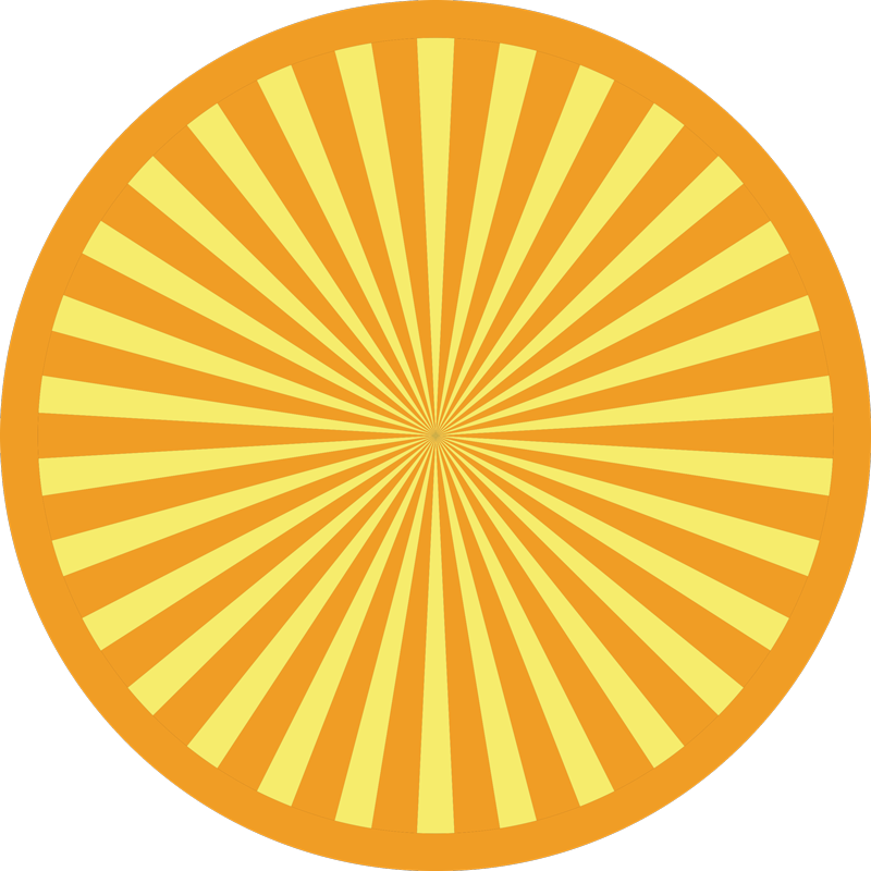 Alfombra vinílica rayas matriz circular de rayos solares - TenVinilo