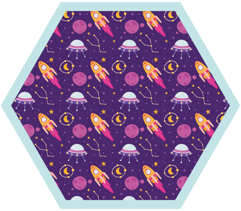 Alfombra vinílica infantil parque temático espacial - TenVinilo