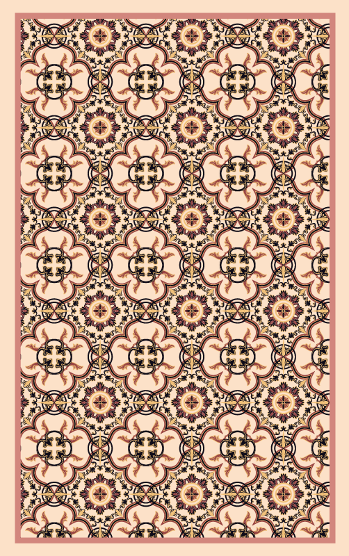 Alfombra vinílica mosaico elegancia inspirada en mosaico - TenVinilo
